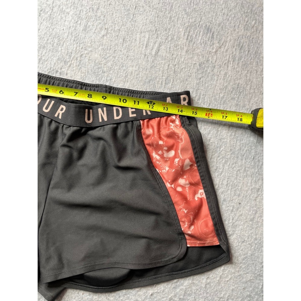 Under Armour Women's Gray Athletic Shorts Pink Floral Print Waistband Logo Sz M‎ - Picture 4 of 4